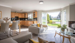 Interior of comfy chairs in the Gleneagle Apartments