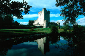 Ross Castle reflected in the lake