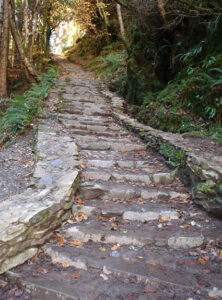 Steps next to Torc Waterfall